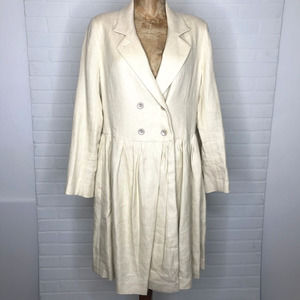 NWT Cynthia Rowley Linen Jacket Sz 8 Flaw Tan